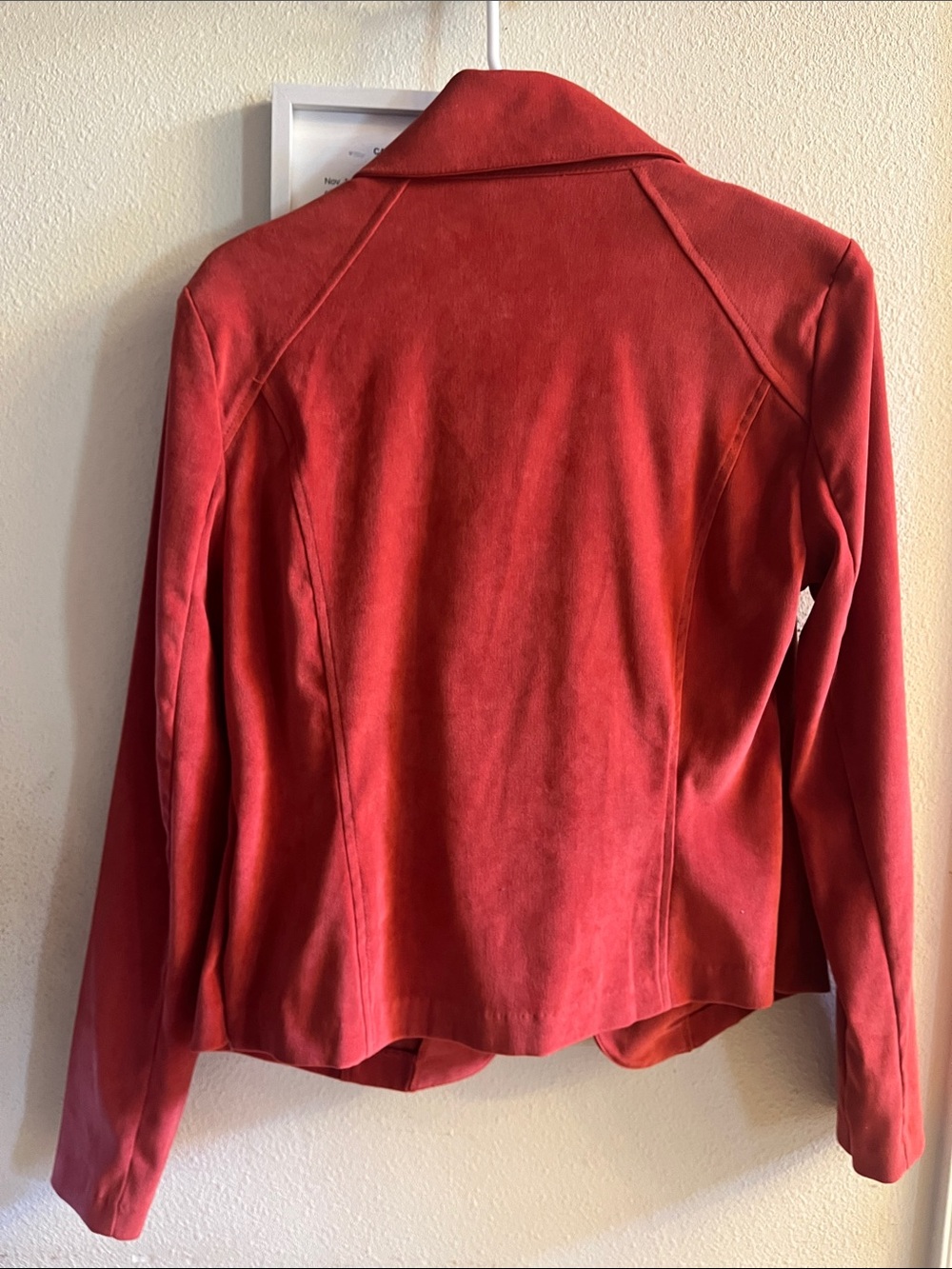 Cato Red Ruffle-Front Blazer - Picture 2 of 3